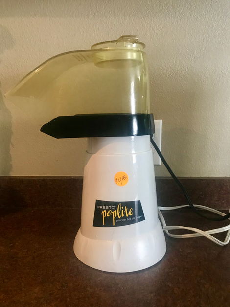My air popper in all its $4.50 glory